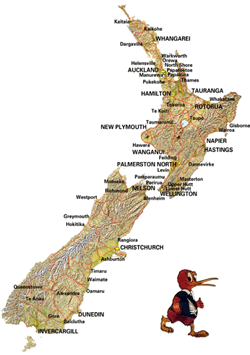 Map of New Zealand