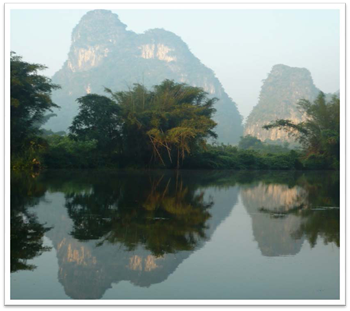 Yangshuo Mountains Dragon River, Yulong River, China