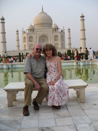 J&M at Taj Mahal
