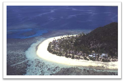 Castaway Island from the air