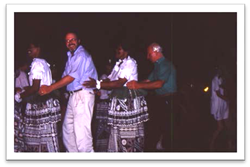 Traditional dancing with tourist ?